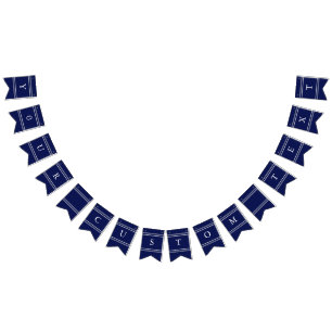 Bandeirinha Marinho Escuro Clássico Casamento Azul