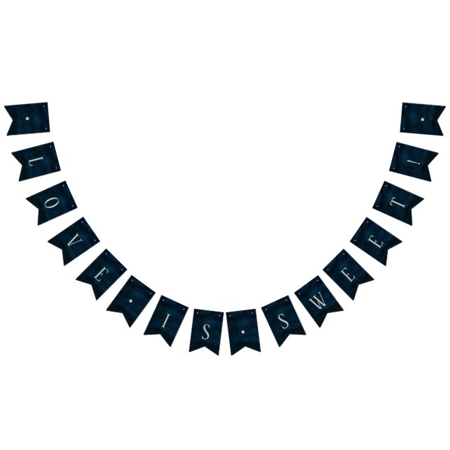 Bandeirinha Marinho Luster Dark Blue Love é um casamento doce (Todos)