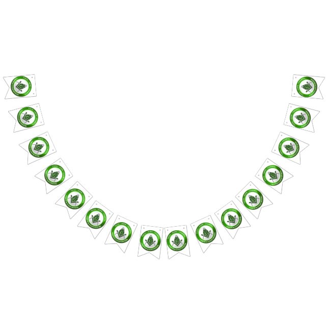 Bandeirinha Masonic Bunting Banner Green (Todos)