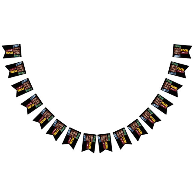 Bandeirinha matrícula enferrujada 75 anos (Todos)