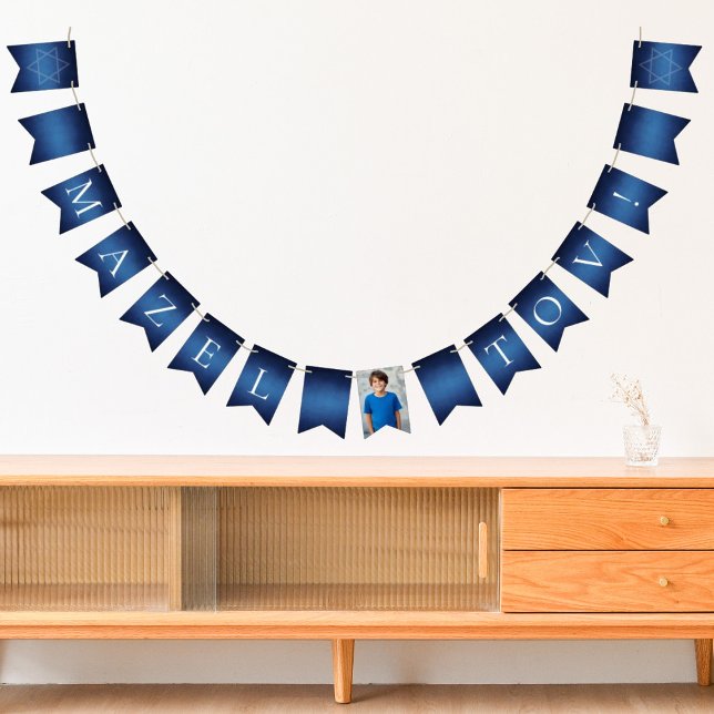 Bandeirinha Mazel Tov Star de David Bat ou do Bar Partido Mitz (Criador carregado)