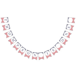 Bandeirinha Memorial Vermelho e Azul Dia 4 de julho