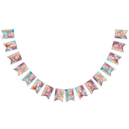 Bandeirinha Meninas de animação Cores de Pastel de Aniversário