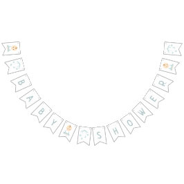 Bandeirinha Menino bonito e seu Chá de fraldas móvel