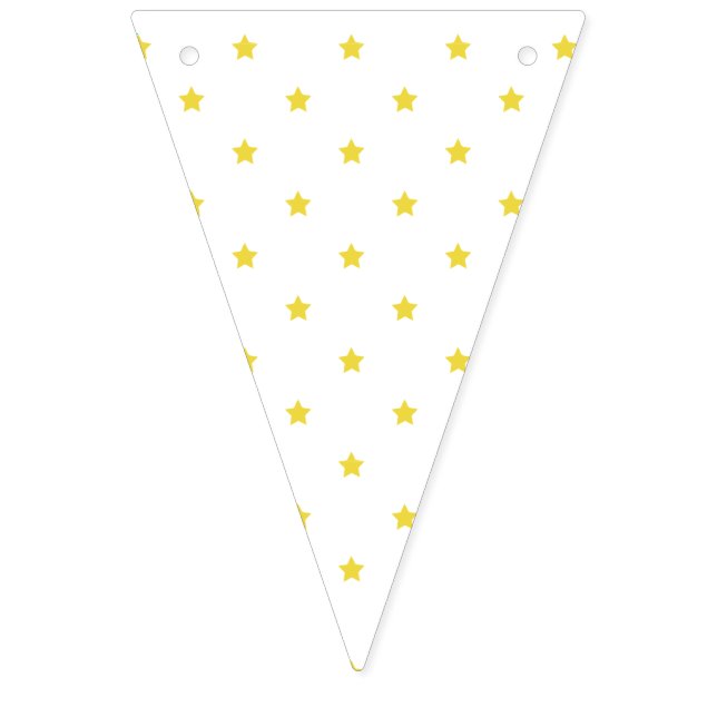 Bandeirinha Micro Estrelas Dourado Amarelo - Branco (Primeira Bandeira)