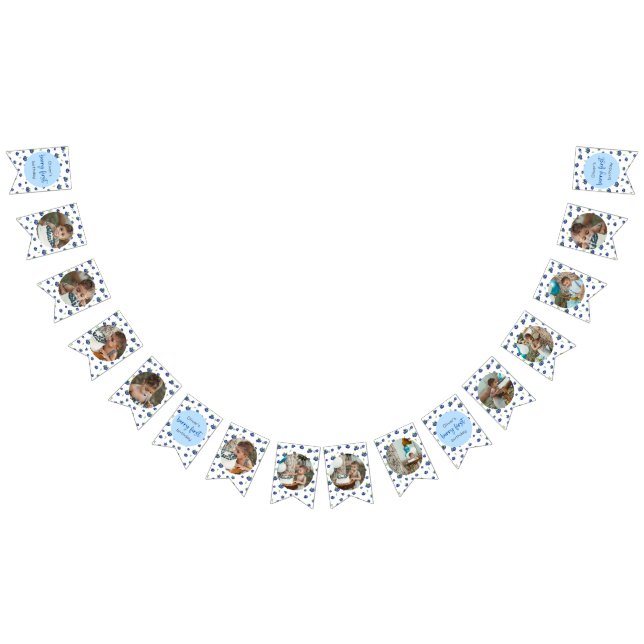 Bandeirinha Milestone de Foto do Aniversário do Blueberry 12 M (Todos)