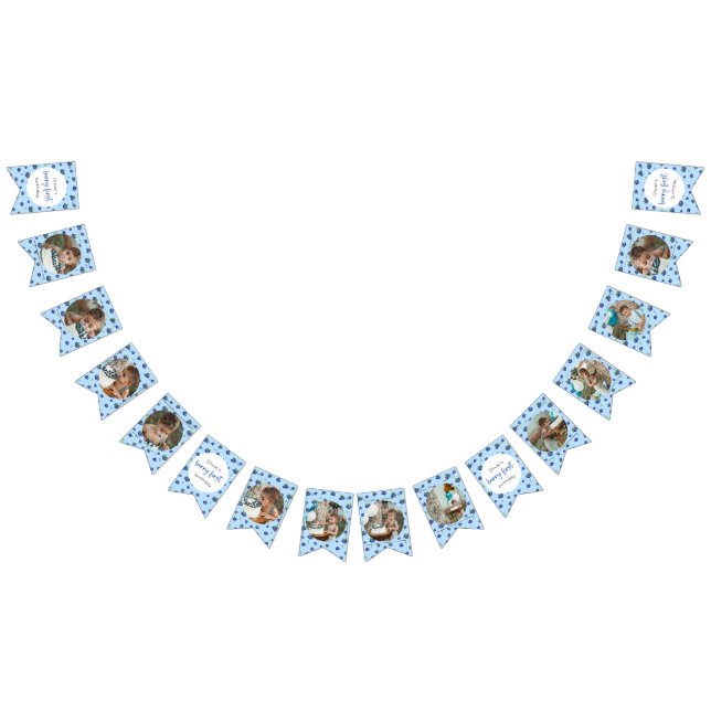 Bandeirinha Milestone de Foto do Aniversário do Blueberry 12 M (Todos)