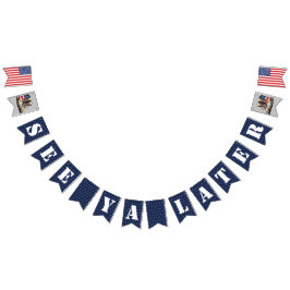 Bandeirinha Militares Saindo Do Banner Vejo Você Mais Tarde Qu