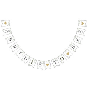 Bandeirinha Mínima Noiva Verde para ser Chá de panela rústi