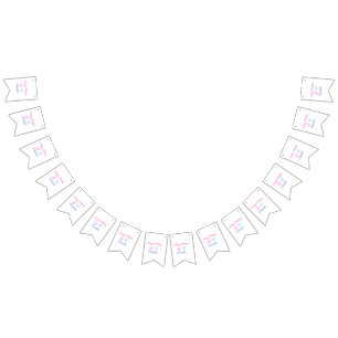 Bandeirinha MINIMAL SIMPLES.CUTIE ADICIONAR NOME BABY feliz an