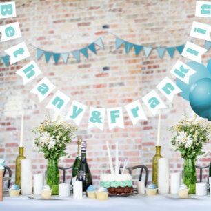 Bandeirinha Mint Personalizado ou Qualquer Casamento de Cores 