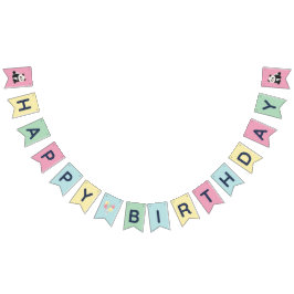 Bandeirinha Mint & Pink - design de Panda