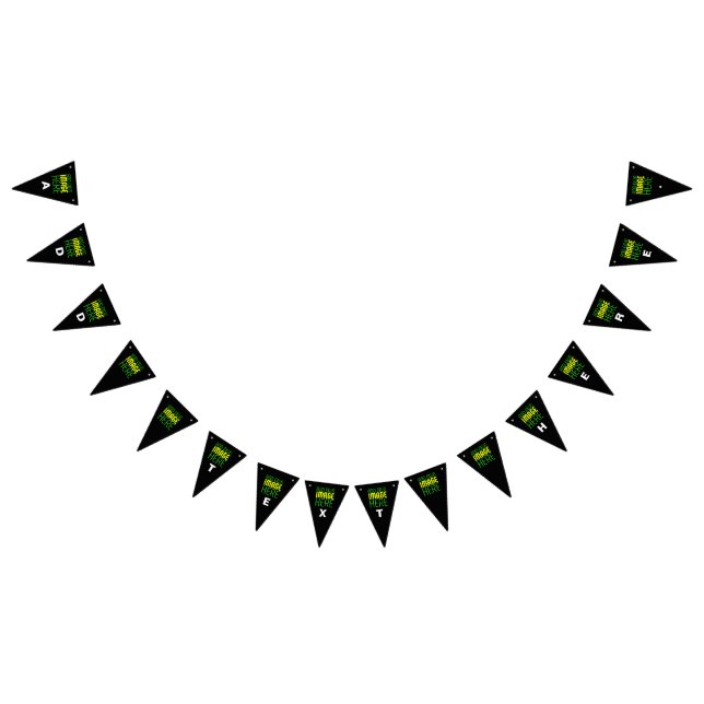 BANDEIRINHA MODELO DE TEXTO DE IMAGEM NEGRA SIMPLES EDITÁVEL M (Todos)