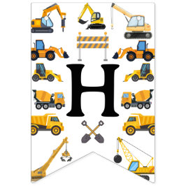 Bandeirinha Modern Construction Simple Kid's Birthday