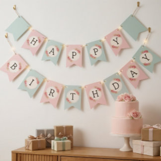 Bandeirinha Moldura de Rosas Vintage Shabby Chic