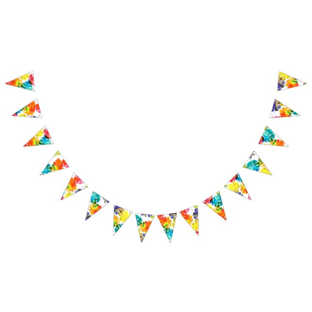 Bandeirinha Monograma de casamento de Watercolor Tropical Leav (Todos)