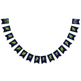 Bandeirinha Monster Truck Shark Birthday