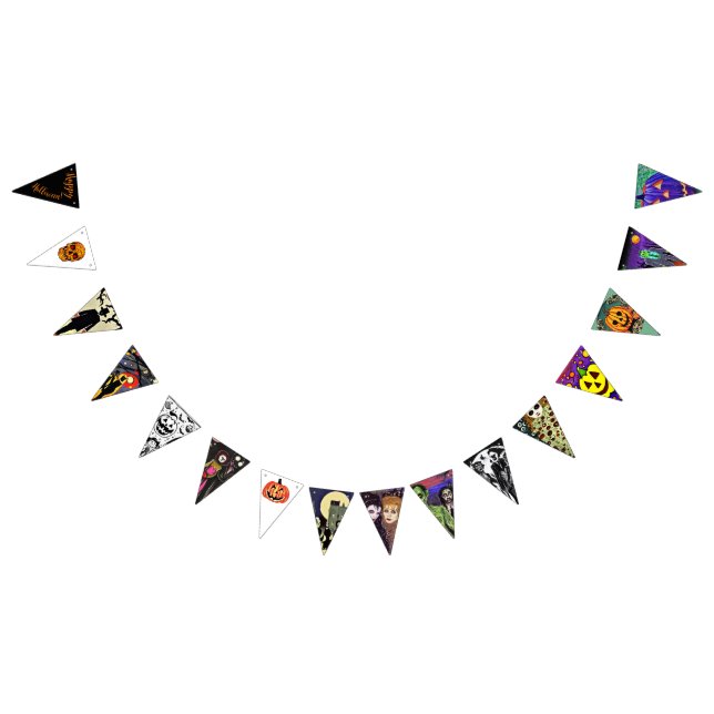 Bandeirinha Muitas criaturas para o Halloween (Todos)