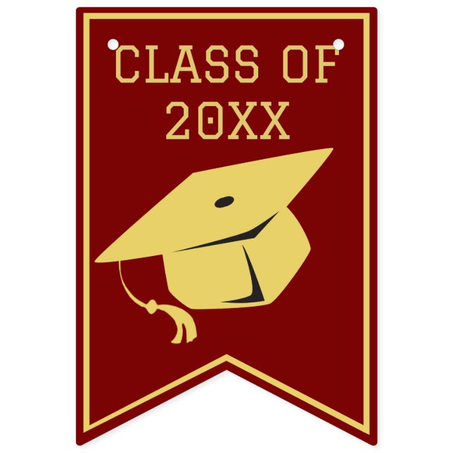 Bandeirinha Na moda Classy Dourado na Festa de formatura Maroo (Primeira Bandeira)