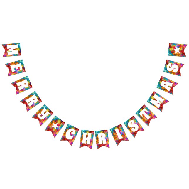 BANDEIRINHA NATAL COLORIDO ARCO-ÍRIS  (Todos)