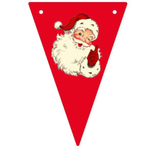 Bandeirinha Natal do Retro Santa Claus