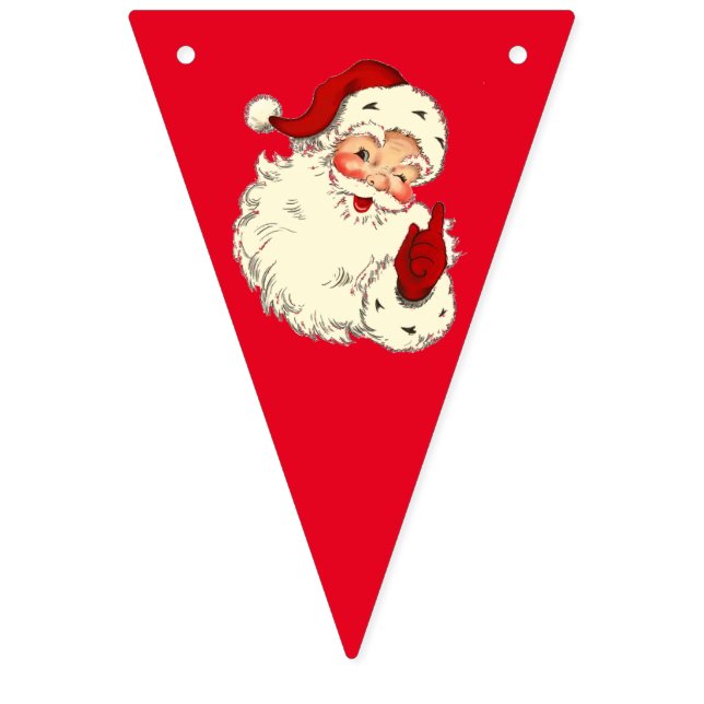 Bandeirinha Natal do Retro Santa Claus (Terceira bandeira)