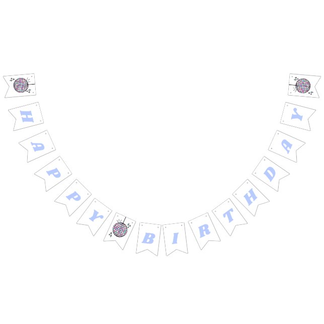 Bandeirinha Neon Groovy Disco Ball (Todos)