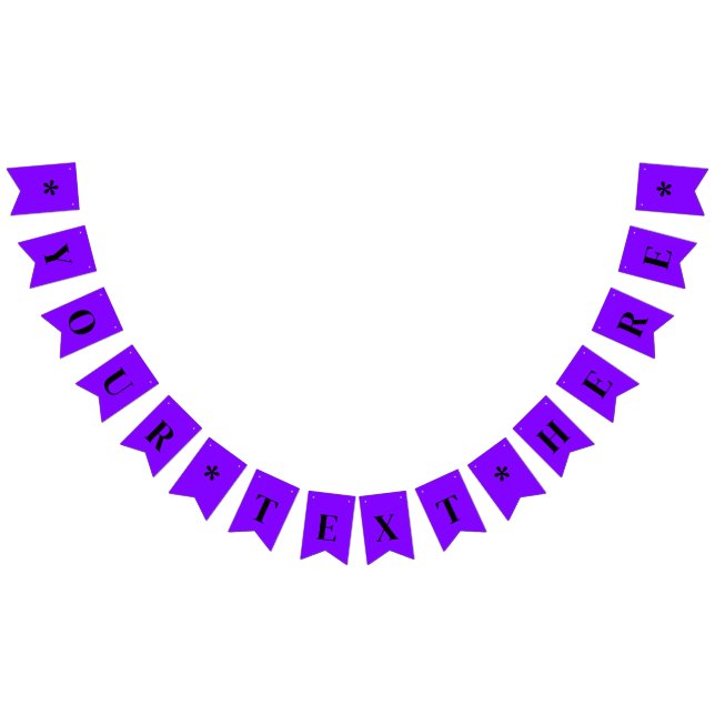 Bandeirinha Neon Índigo Cor Sólida | Personalizado (Todos)