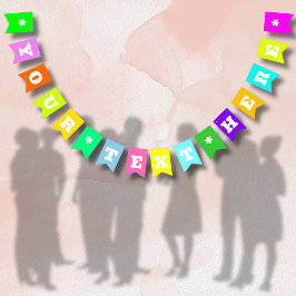 Bandeirinha Neon Mix Cor Sólida | Personalizado