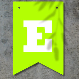 Bandeirinha Neon Verde Limão e Branco | Personalize 