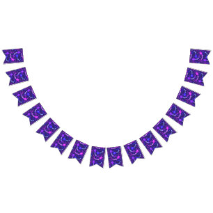 Bandeirinha Neurônios Conectados Neon Roxo