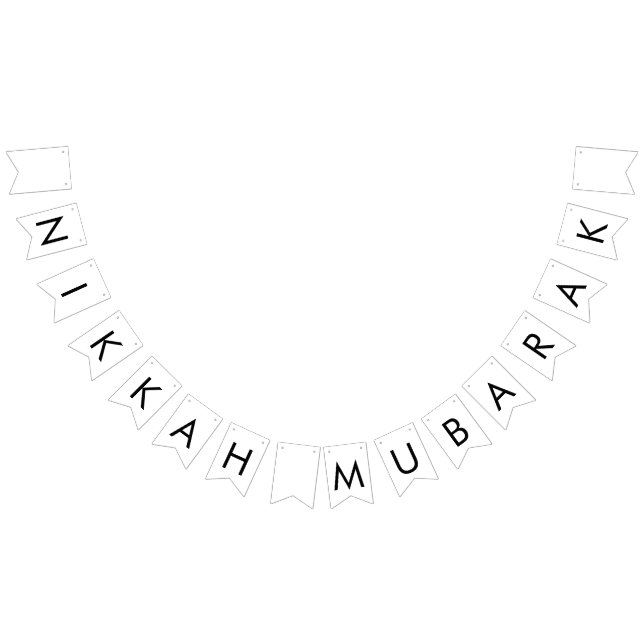 Bandeirinha Nikkah Mubarak Penant Bunting Banner (Todos)