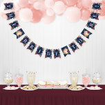Bandeirinha Noiva de Marinho Russo Cair Chá de panela Floral<br><div class="desc">O banner de bunting "Bride to Be" do chá de panela de casamento apresenta designs florais rústicos de aquarela com rosas,  dahlias,  flores de pénia e verde em uma linda paleta de vermelho-lenhoso,  amarelo-ouro,  laranja-pêssego,  rosa-pincel e tons de verde com uma cor azul-marinho de fundo.</div>