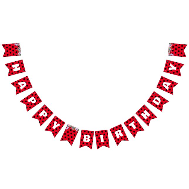 Bandeirinha Noivado da Flor Flor de Bolinhas Vermelha e Bonita (Todos)