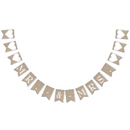 Bandeirinha Noivado do Sr. e Sra. Burlap Chá de Panela de Noiv