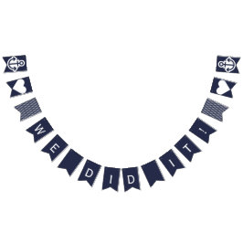 Bandeirinha Nós fizemo-lo estamenha náutica da âncora do