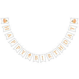 Bandeirinha Nossa Pequena Abóbora, Laranja, Festa de aniversár