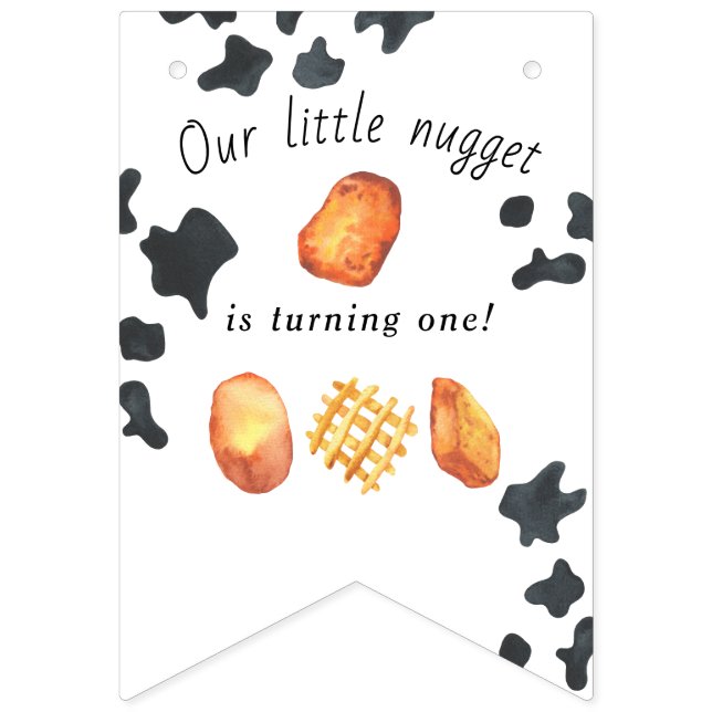 Bandeirinha Nosso Pequeno Nugget está transformando um Anivers (Primeira Bandeira)