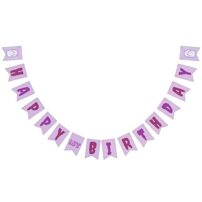 Bandeirinha Nosso pequeno primeiro aniversario de Dia das Brux (Todos)