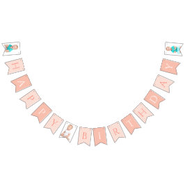 Bandeirinha Nosso Pêssego Doce é Um Bebê Primeiro Aniversário