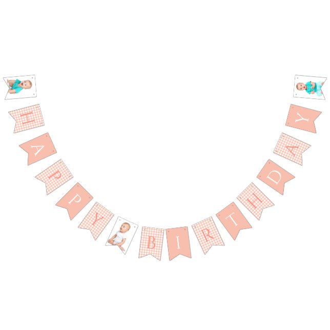 Bandeirinha Nosso Pêssego Doce é Um Bebê Primeiro Aniversário (Todos)