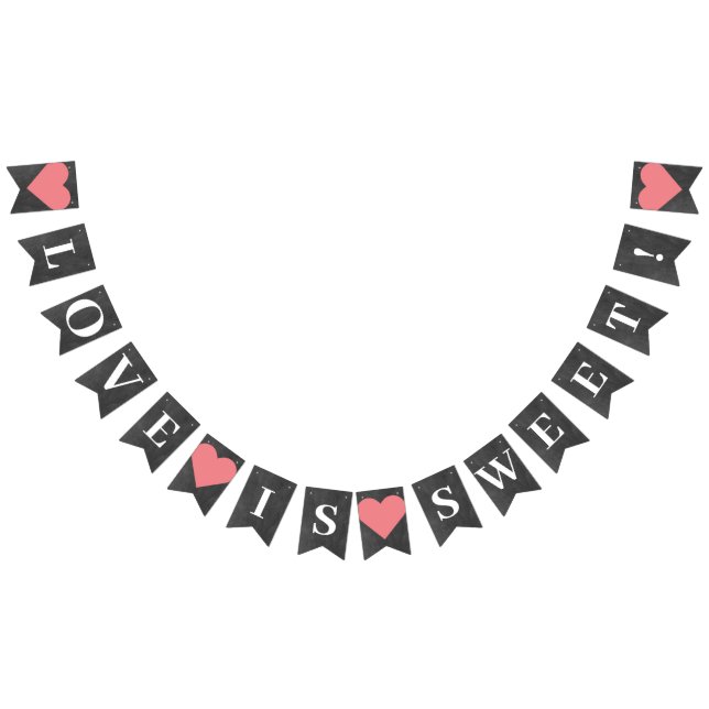 Bandeirinha O amor é a Mesa do deserto do casamento doce (Todos)