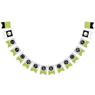 Bandeirinha O aniversário do dinossauro Stomp e Chomp o verde