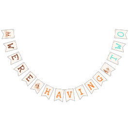 Bandeirinha O Macaco Cortante Gêmeo com Chá de fraldas Duplo P