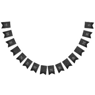 Bandeirinha O novo Sr. & Sra. Chalkboard Wedding