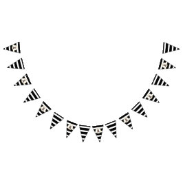 Bandeirinha O urso de Boho listra o chá de fraldas