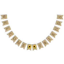 Bandeirinha Olhar bem-vindo de serapilheira dos amigos com