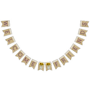 Bandeirinha Olhar de serapilheira e de laço com os girassóis