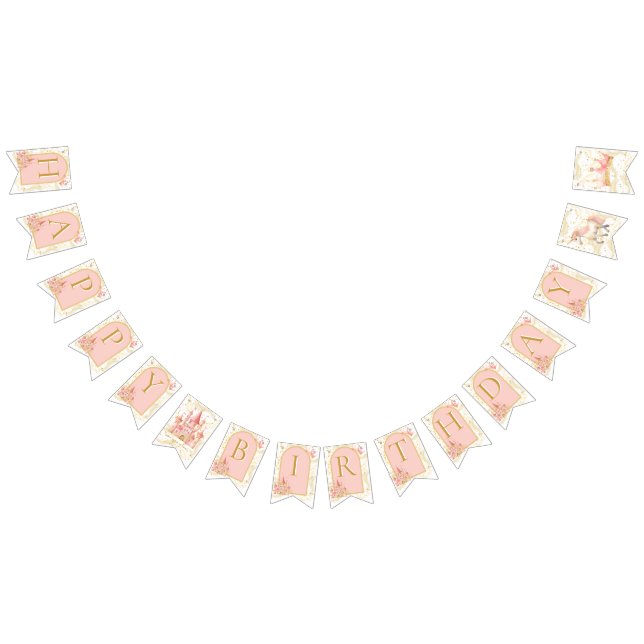 Bandeirinha Once Upon a Time Happy Birthday Bunting Banner (Todos)