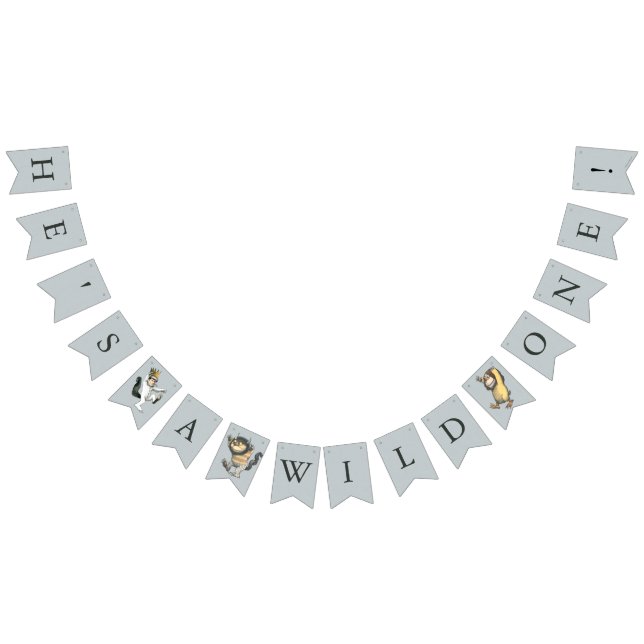 Bandeirinha Onde as coisas selvagens são primeiros aniversario (Todos)